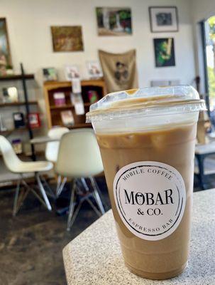 Iced Mobar Special with Oat Milk. Highly recommend!