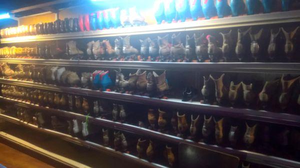 Lots of skates to choose from if you don't have your own.