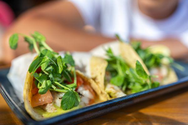 Rooftop Menu: Grilled Baja Cod Tacos ($21)