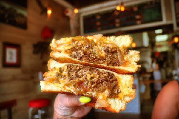 Philly Cheese Steak grilled cheese