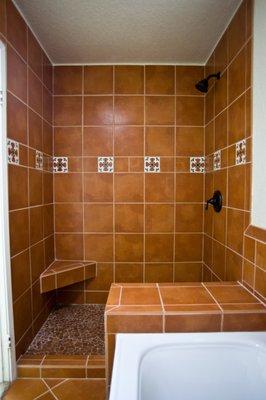 Ceramic tile shower. Tile installation san diego