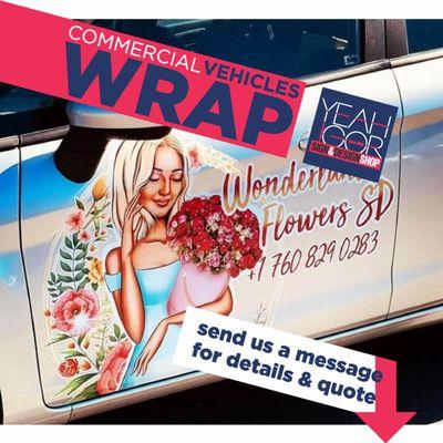 Commercial Wrap for Flowers Delivery in La Mesa CA