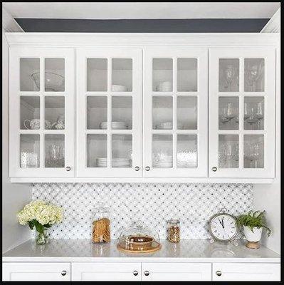 Clear, Frosted or trendy pattern glass for kitchen, laundry or bathroom cabinets!