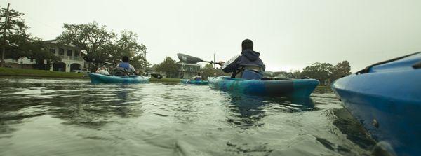 Paddling Bayou St John, New Orleans