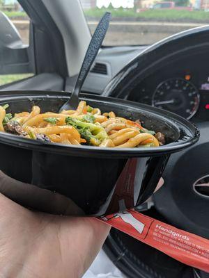 Togo udon noodle tofu bowl and a great portion