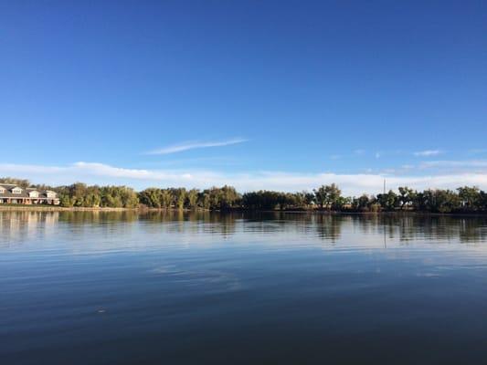 Summer views on the flat water of Sloan's lake