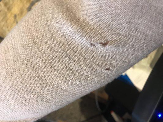 Damaged a sweater of mine