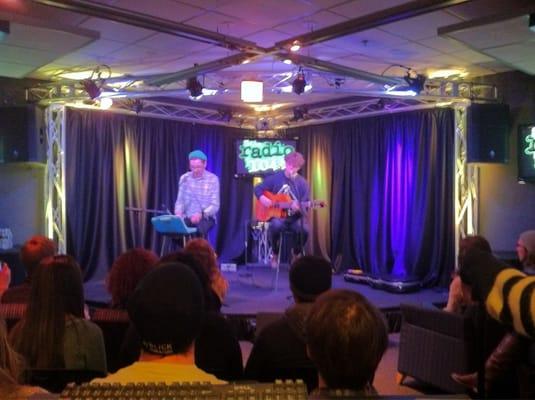 Alt-J performing in the Radio 104.5 iHeartRadio Theatre, March 2013.