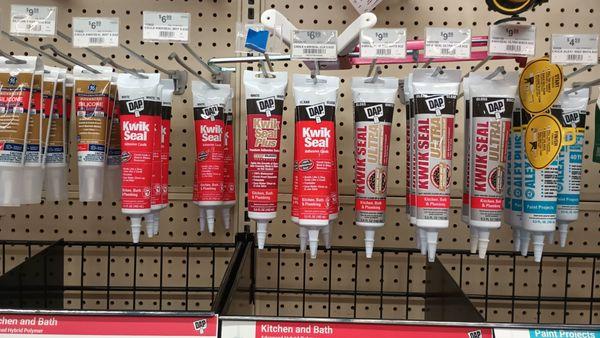 Great DAP caulk selection very versatile easy to use