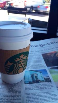 Sunday papers and dark roast