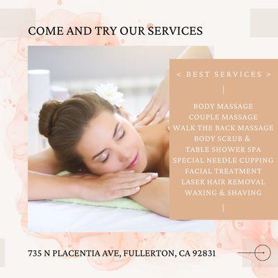 Come and try our services