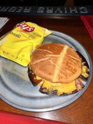 Bologna Sandwich with cheese, mayo and mustard