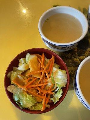 Salad and soup