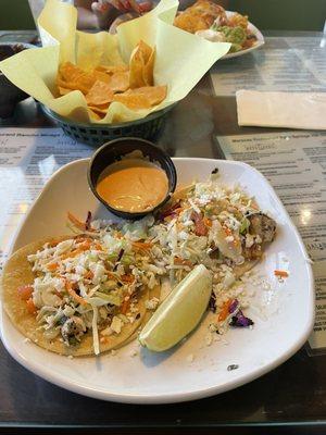 Really tasty fish street tacos