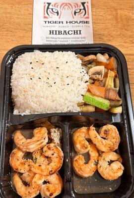 ¯\_(ツ)_/¯ Well it wasn't my luck. The shrimp were large and the rice was warm but not many vegetables for this Hibachi entrée.