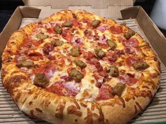 All meat pizza! Delicious