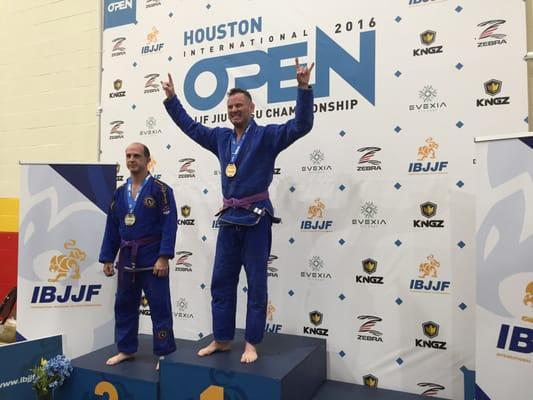 Zack winning his Division at IBJJF Houston!