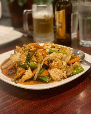 Drunken noodles with pork