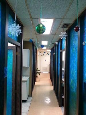 Hallway during holidays