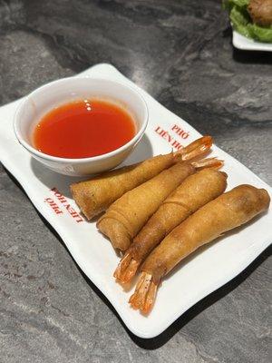 A2. Crispy Egg Rolls with shrimp