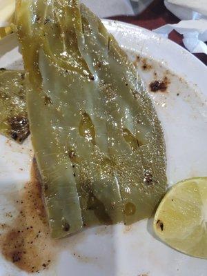 Cactus was grilled on one side and this was the other. It was so slimy.