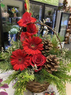 Winter Basket Arrangement