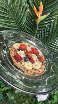 Try our Guilt-free Waffles with Fresh Fruit!