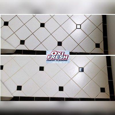 Tile & Grout Before and after photo in St Louis