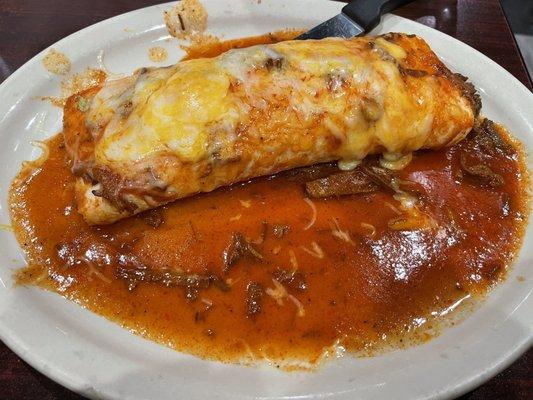 Smothered Steak Burrito