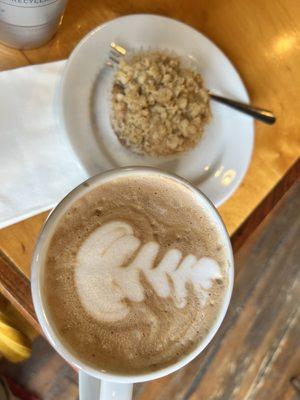 Cafe mocha and banana muffin