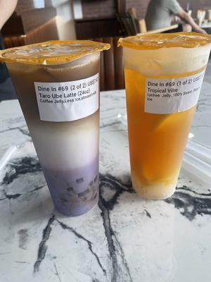 Taro Ube Latte & Tropical Vibe