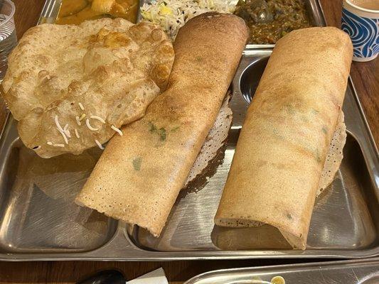 Aloo Dosa and Puri