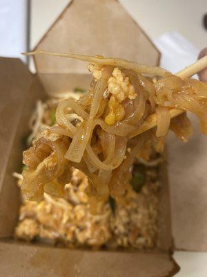 Pad Thai w ground chicken take out noodle excellence