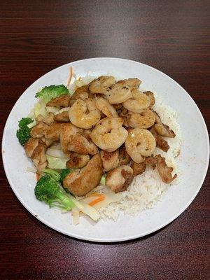 Chicken and shrimp teriyaki