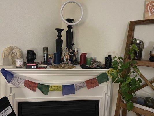 Candles, Crystals, Prayer flags and incense from the Holistic Apothecary (and a few others!)