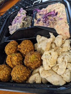 4 Mezze delivery.  Falafel, Eyall, Kofta, Chicken.