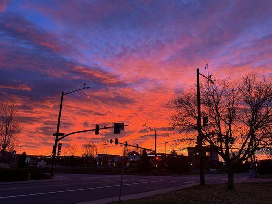 Sunrise from the Mr Donut parking lot.