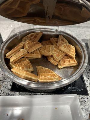 Freshly made waffles