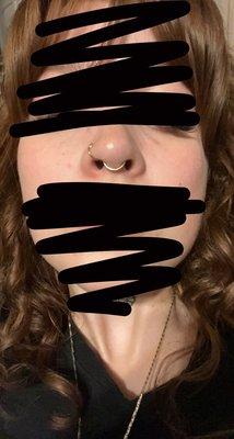 Septum piercing