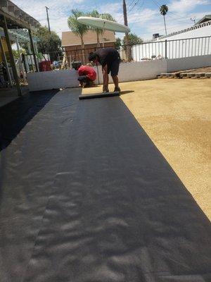 installation of artificial grass