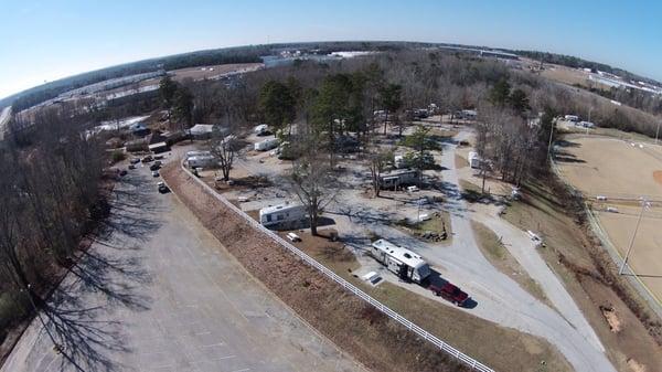 Semi-aerial shot near the entrance.