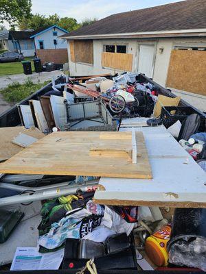 Cleaning an abandoned house junk removal