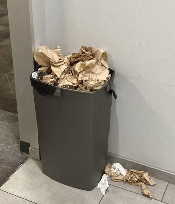 You'd think at least one staff member would notice that the trash receptacles were over flowing, which they seem to be almost every day!