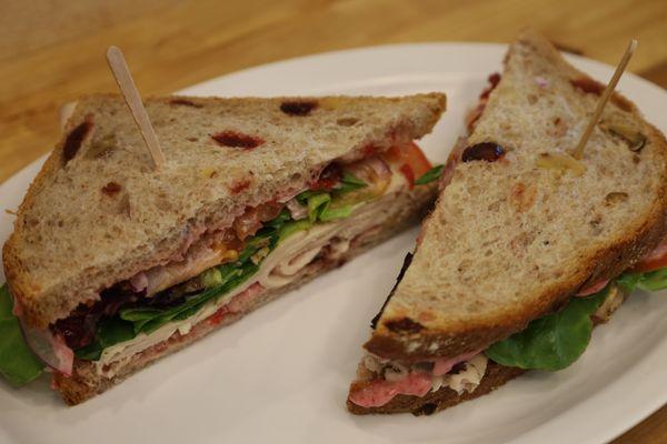 Cranberry Walnut Turkey Sandwich