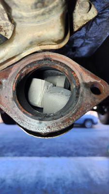 Clogged catalytic converter at Tedious Repairs in Chico, CA