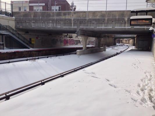 Post snow at Murray Hill LIRR