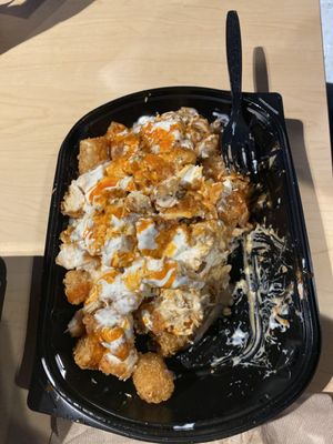 Buffalo chicken and tatortots.