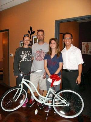 Congratulations to George!  Winner of our May referral contest, enjoy your new bike!