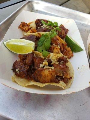 Pork belly tacos.