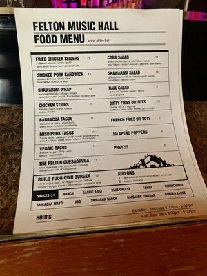 Food Menu